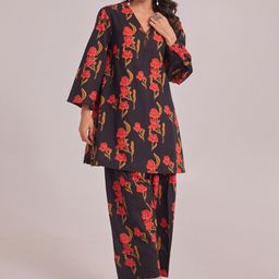 TARA-C-TARA Floral Printed Pure Cotton Top With Trouser Co-Ords-picture-23