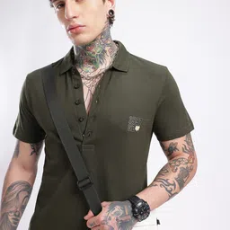 glitchez Regular Fit Polo Collar T-shirt-image-25