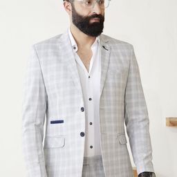 MR BUTTON Checked Tailored Fit Single Breasted Formal Blazer-picture-18