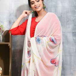 swatika Printed Dupatta with Mukaish image 4