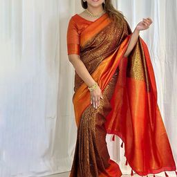revika Woven Design Zari Pure Silk Kanjeevaram Saree-image-72