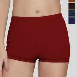 AMUL COMFY Women Pack Of 5 Pure Cotton Boy Short Briefs - AC-PLBLOOMIE-MULTI-XL-5PC-image-37