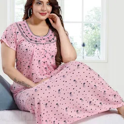 For You For Me Women Pink Nightdress-96