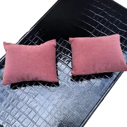 La Trove Set Of 2 Pink Velvet Watch Organizer Pillows-image-19