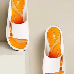 FLITE Men Colourblocked Open Toe Flip Flops with Laser Cuts-7