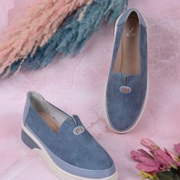 Jove Women PU Loafers-image-30