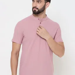 Duke Men Solid Slim Fit Cotton T-shirt-picture-15