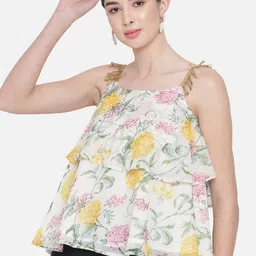 OTIRA Women Floral Printed Sleeveless Tiered Top-picture-26