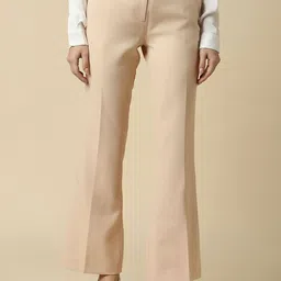 Allen Solly Women Beige Solid Regular Fit Formal Trousers-image-19