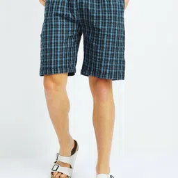 URBANICE Men Checked Training or Gym with Technology Shorts-4