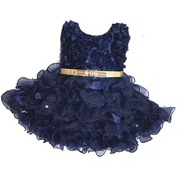 VILLATA FASHION Girls Embellished Georgette Fit & Flare Dress-picture-15
