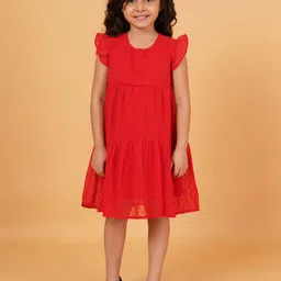 Creative Kids Flutter Sleeve A-Line Dress-picture-24