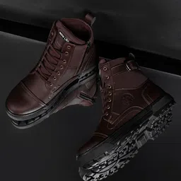 NEW LIMITS Men Textured PU Driving Shoes-image-7
