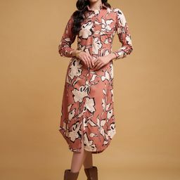 The Roadster women Floral slits Shirt Midi dress-image-27