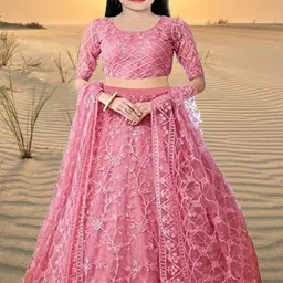Girls Lehenga Choli with Dupatta Set-image-38