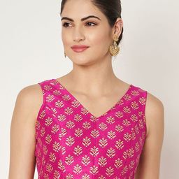 studio rasa Women Floral Printed V-Neck Silk Blend Top-7