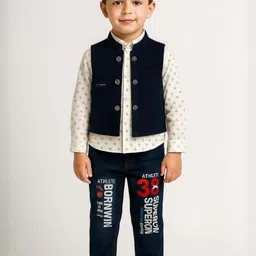 TOGEPI Kids-Unisex Blue Cotton Blend Clothing Set-picture-53