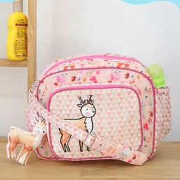 ROSADA Kids Forest Deer Printed With Toy Hanging Baby Diaper Bag-17