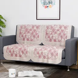 Kuber Industries Maroon & White Printed Cotton Sofa Cover-image-79