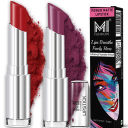 MI FASHION Set Of 2 Creamy Matte Bullet Lipstick - 3.5 g Each - Shade No - 10 - 27-16