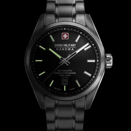 SWISS MILITARY HANOWA Men Embellished Dial & Stainless Steel Bracelet Style Straps Analogue Automatic Motion Watch-image-20