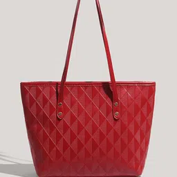 DressBerry PU Oversized Swagger Tote Bag with Quilted-11
