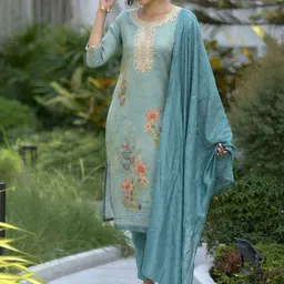 Women Ethnic Motifs Printed Kurta with Trousers & Dupatta-29