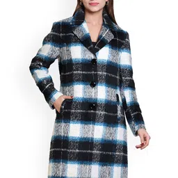 Hallinton Women Checked Single-Breasted Overcoat-picture-12