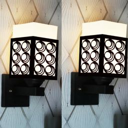 Gojeeva Brown Wood Square Wall Lamps-picture-46