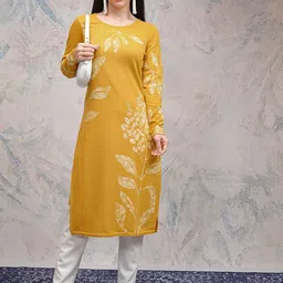 Vishudh Women Ethnic Motifs Printed Floral Kurta-image-50