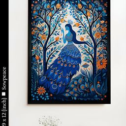 SOWPEACE Blue & Orange 1 Piece Canvas Abstract Wall Photographs-image-61
