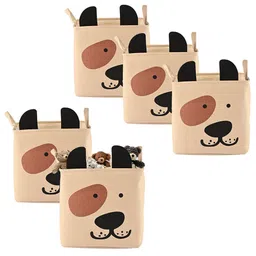 Kuber Industries Beige & Black 5 Pieces Multi-Utility Organisers-46