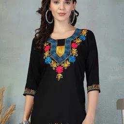 Shine N Sober Floral Embroidered Kurti-picture-37