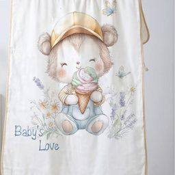 Teri Beri White Printed Cotton 300 GSM Bath Towel-picture-42