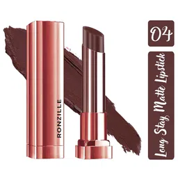 Ronzille Non Drying & Lightweight Long Stay Matte Lipstick - Cafe Noir 04-27