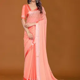 Avojee Pure Gerogette Zari Saree-image-85