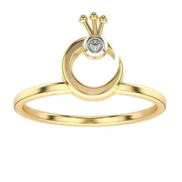 VALANOVA Women 18 Kt Sterling Silver Plated Gold Lab Grown 0.01 CT Diamond Ring 1.33 gm-image-52