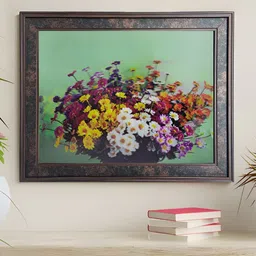 Art Street White & Green 1 Piece Wood Floral and Botanical Wall Paintings-image-75