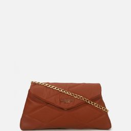 Carlton London Textured Swagger Sling Bag with Quilted Detail-8