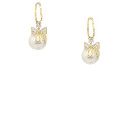 kazare Rhodium-Plated Artificial Stones & Beaded Contemporary Hoop Earrings-34