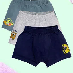 KiddoPanti Boys Pack Of 3 Printed Short Inner Elastic Trunk-SS25BXR012-image-38