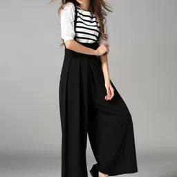 Alamode By Akanksha Women Black Statement Suspender Pants - Celebrity Favorite-image-95