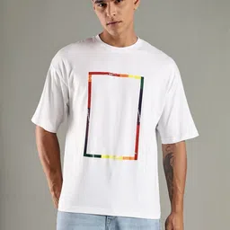 Mast & Harbour Men Geometric Printed Round Neck Cotton Relaxed Fit T-shirt-picture-8
