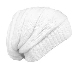 Gajraj Unisex White Knitted Woolen Slouchy Beanie-22