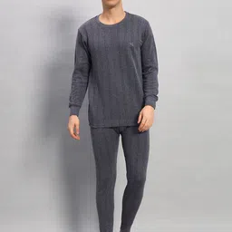 WILD WEST Striped Round Neck Thermal Set-picture-47