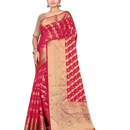 shree krishna fashion Woven Design Zari Banarasi Saree-image-62