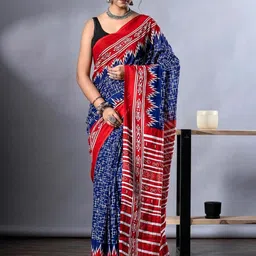 Lovwear Red Pure Cotton Sarees-picture-21