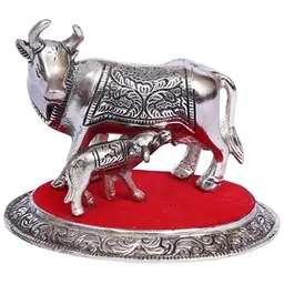 Aura Silver-Toned Cow Idol Showpiece-image-84