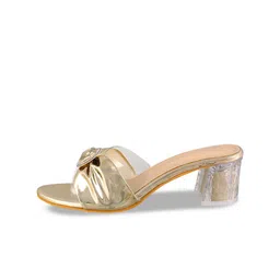 AVIVASTYLE Printed Block Mules with Buckles image 3