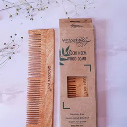 OROSSENTIALS Set Of 3 Neem Wooden Comb - Brown-12